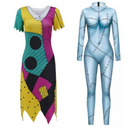 Cosplay Costume The Nightmare Before Christmas Sally Dress Jumpsuit Halloween Carnival Party Outfits