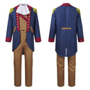 Cosplay Costume Colonial Style Officer Uniform Vintage Authentic Blue Men Halloween Carnival Party Outfits