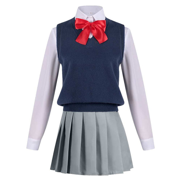 2.5 Dimensional Seduction Anime Ririsa Amano Women Blue JK Uniform Cosplay Costume