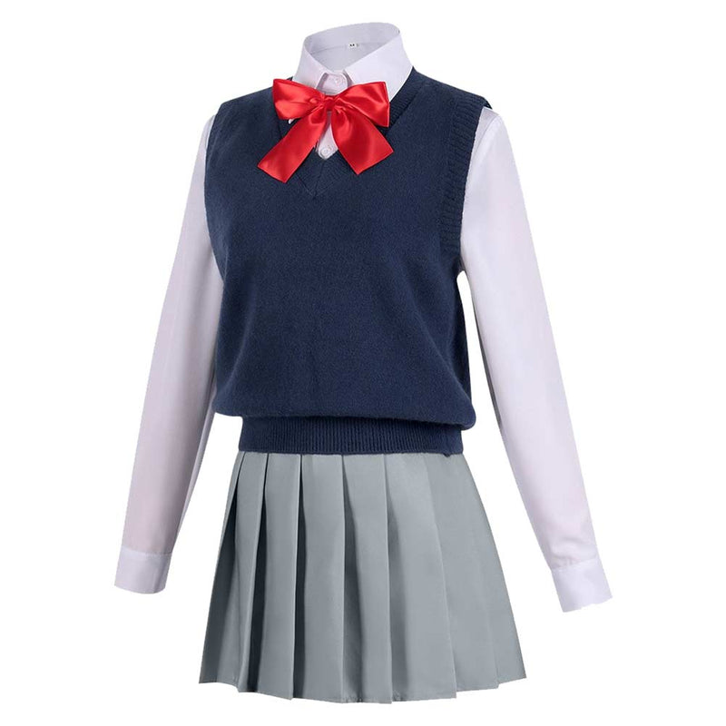 2.5 Dimensional Seduction Anime Ririsa Amano Women Blue JK Uniform Cosplay Costume