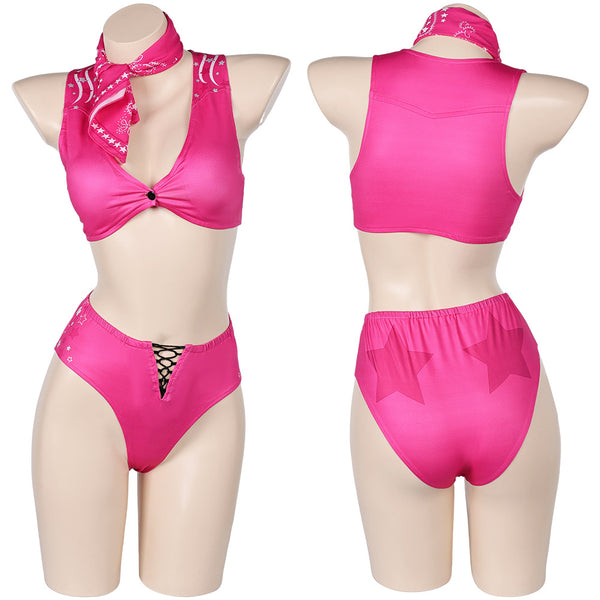 2023 Movie Women Pink Swimsuit Party Carnival Halloween Cosplay Costume Original Design