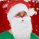 2023 Christmas Santa Claus Cosplay Face Mask Funny Bearded Christmas Cosplay Costume Accessories