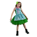 2024 Movie Disgust Kids Children Green Tutu Dress Party Carnival Halloween Cosplay Costume