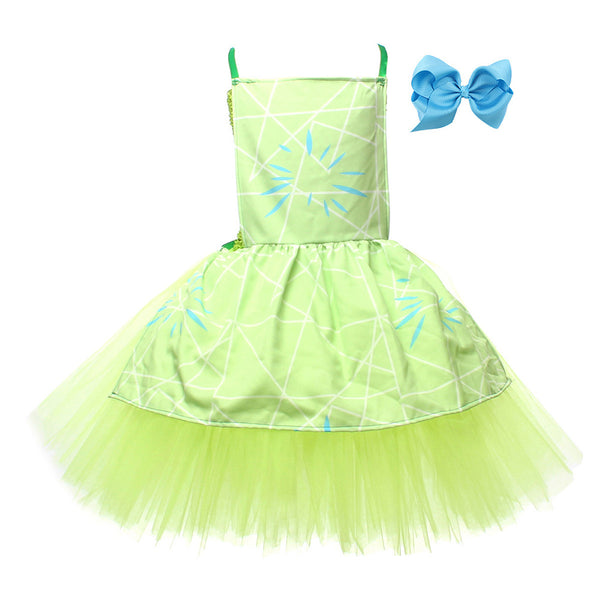 2024 Movie Joy Kids Children Green Tutu Dress Party Carnival Halloween Cosplay Costume