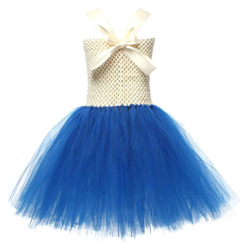 2024 Movie Sadness Kids Children Blue Tutu Dress Party Carnival Halloween Cosplay Costume