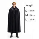 Cosplay Costume Jon Snow GOT Night's Watch Claok Only Black Men Halloween Carnival Party Outfits