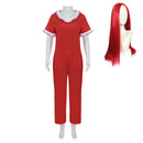 The Nightmare Before Christmas Sally Women Red Outfit Carnival Halloween Cosplay Costume