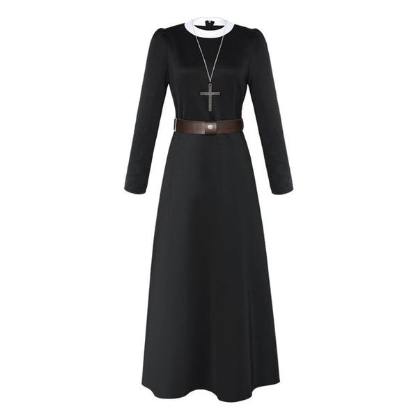 The Conjuring 2 The Nun Women Black Dress Carnival Halloween Cosplay Costume