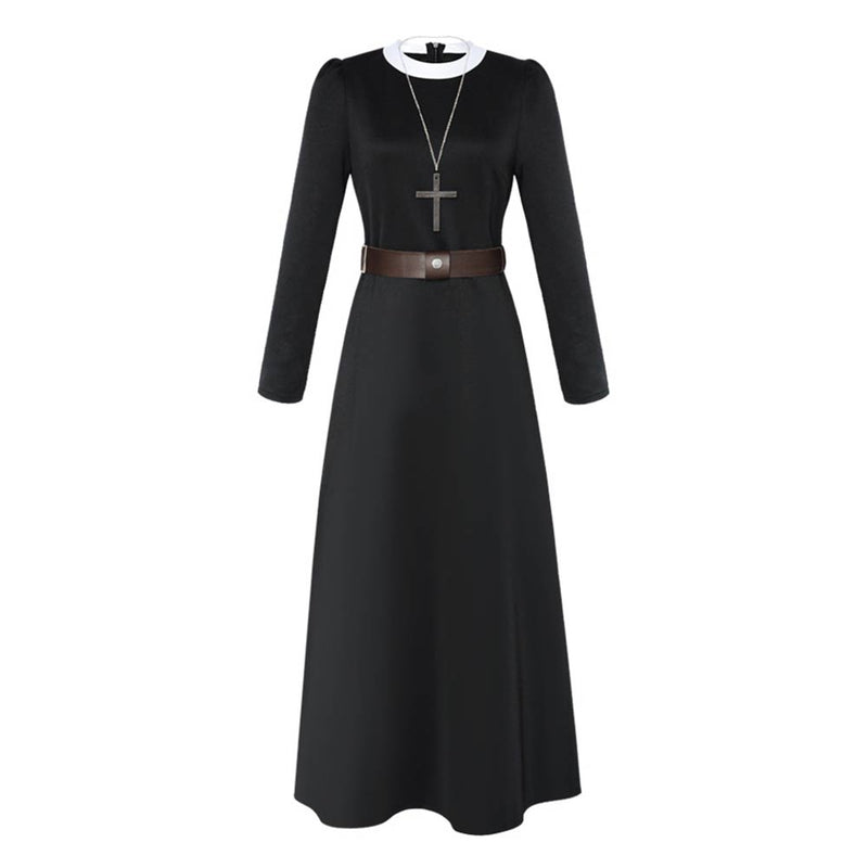 The Conjuring 2 The Nun Women Black Dress Carnival Halloween Cosplay Costume The Conjuring 2 The Nun Women Black Dress Carnival Halloween Cosplay Costume