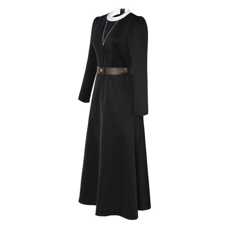 The Conjuring 2 The Nun Women Black Dress Carnival Halloween Cosplay Costume