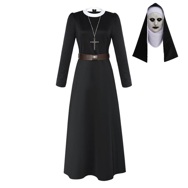 The Conjuring 2 The Nun Women Black Dress Carnival Halloween Cosplay Costume