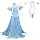 Re: Zero Emilia Crystal Dress Outfit Women Halloween Carnival Party Cosplay Costume