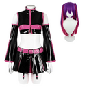 Mikari Tachibana Women Black Pink Dress Set Cosplay Costume