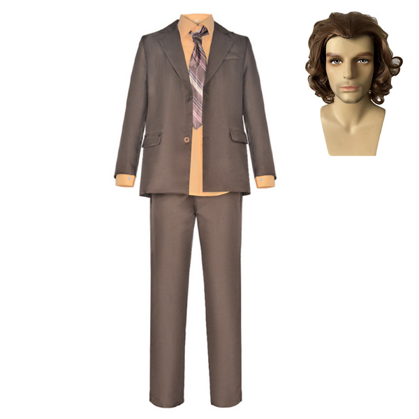 Joker: Folie à Deux (2024) Arthur Fleck Brown Suit Party Carnival Halloween Cosplay Costume