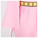 One Piece Nefertari Vivi Women Pink Dress With Cloak Party Carnival Halloween Cosplay Costume