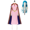 One Piece Nefertari Vivi Women Pink Dress With Cloak Party Carnival Halloween Cosplay Costume