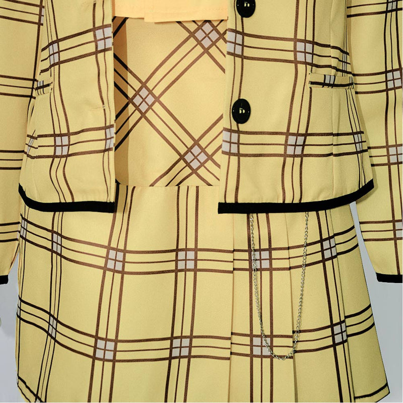 Cluless Cher Horowitz Women Yellow Outfit Carnival Halloween Cosplay Costume