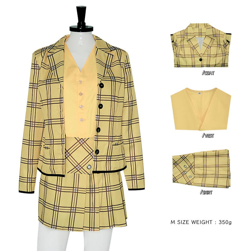 Cluless Cher Horowitz Women Yellow Outfit Carnival Halloween Cosplay Costume