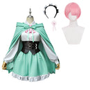 Cosplay Costume Ram Re:Zero Season 4 Cloak Dress Set Green Women Halloween Carnival Party Outfits