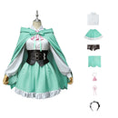 Cosplay Costume Ram Re:Zero Season 4 Cloak Dress Set Green Women Halloween Carnival Party Outfits
