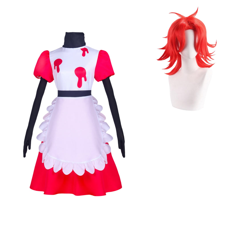 Hazbin Hotel Niffty White And Red Dress Party Carnival Halloween Cosplay Costume