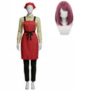 Cosplay Costume Yamada Smoking Behind the Supermarket with You Work Uniform Set Red Women Halloween Carnival Party Outfits