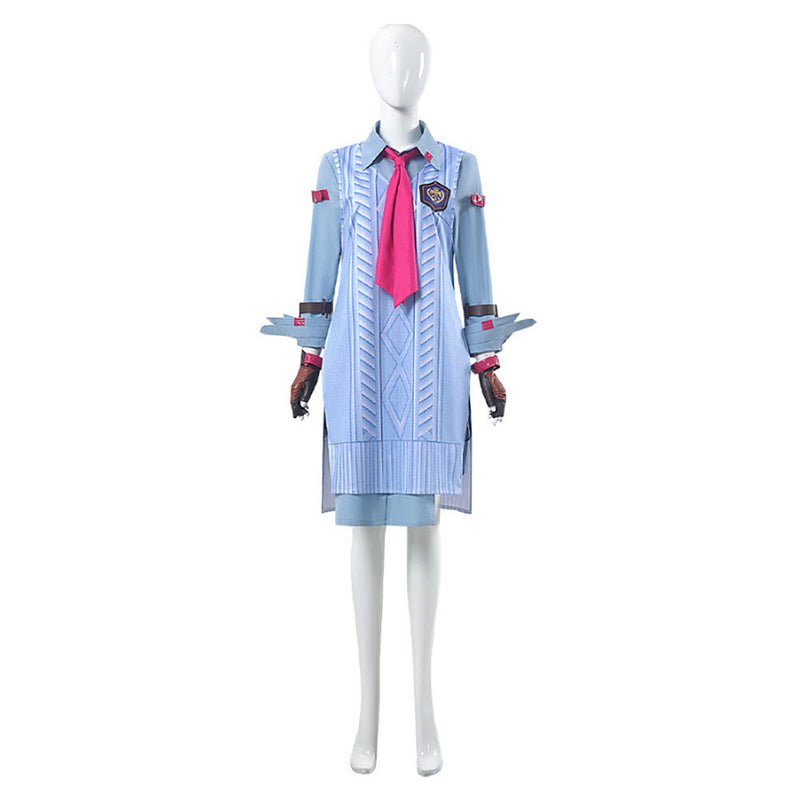 Tekken Asuka Kazama Women Blue Suit Party Carnival Halloween