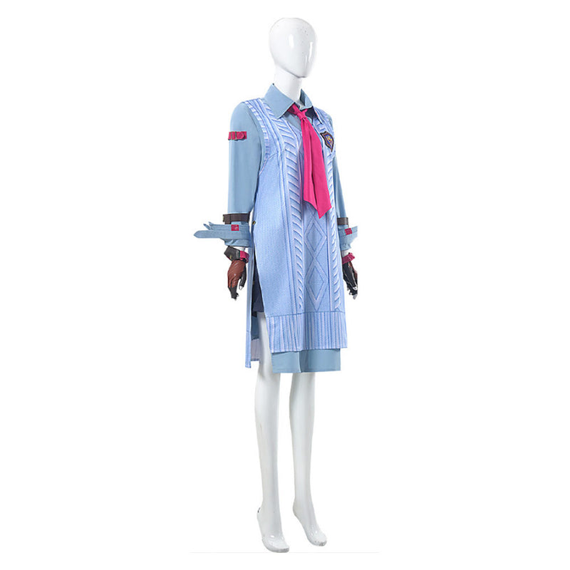 Tekken Asuka Kazama Women Blue Suit Party Carnival Halloween