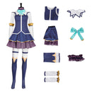 Kono Subarashii Sekai ni Shukufuku wo! Aqua Women Blue Uniform Wig Shoes Set Cosplay Costume
