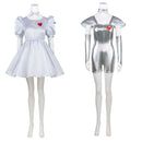 Cosplay Costume Tin Man The Wizard of Oz Genderbend Dress White Women Halloween Carnival Party Outfits