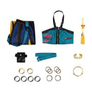 KPop Demon Hunters Zoey Kids Children Blue Outfit Carnival Halloween Cosplay Costume