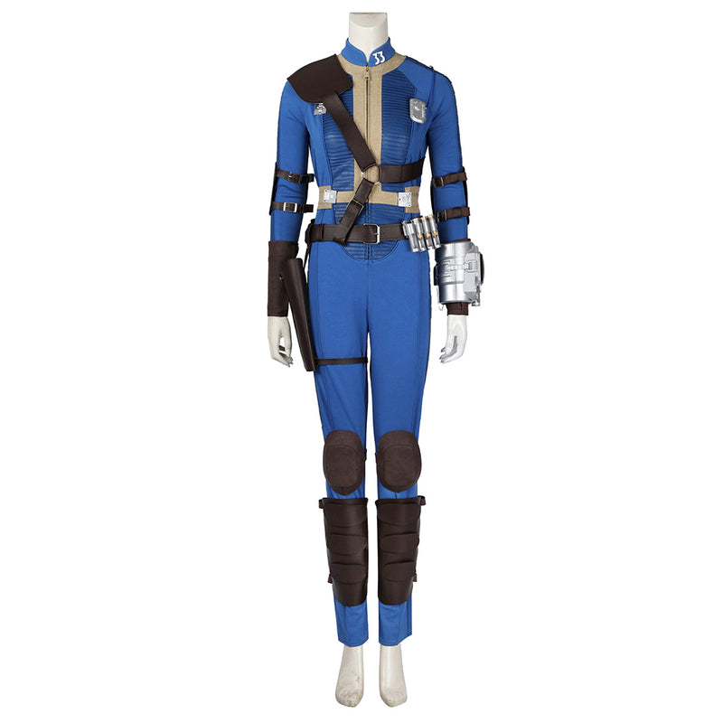 Fallout TV Vault 33 Dweller Blue Jumpsuit Full Set Party Carnival Halloween Cosplay Costume