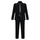 Cosplay Costume Devil Crowley Good Omens Suit Black Men Halloween Carnival Party Outfits