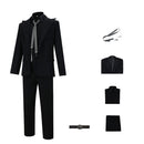 Cosplay Costume Devil Crowley Good Omens Suit Black Men Halloween Carnival Party Outfits