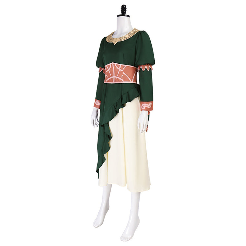 The Lord Of The Rings The War Of The Rohirrim (2024) Hera Women Green Dress Cosplay Costume