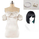 Cosplay Costume Sua Alien Stage Puff Sleeves Slim Dress White Women Halloween Carnival Party Outfits