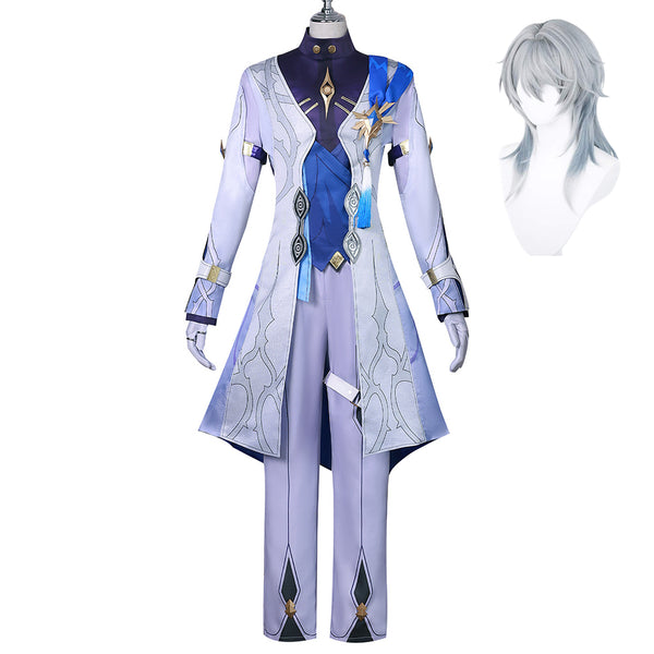 Honkai: Star Rail Game Sunday White Blue Outfit Party Carnival Halloween Cosplay Costume