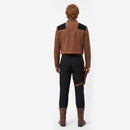 Cosplay Costume Han Solo Jacket Pants Set Brown Men Halloween Carnival Party Outfits