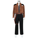 Cosplay Costume Han Solo Jacket Pants Set Brown Men Halloween Carnival Party Outfits