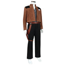 Cosplay Costume Han Solo Jacket Pants Set Brown Men Halloween Carnival Party Outfits
