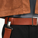 Cosplay Costume Han Solo Jacket Pants Set Brown Men Halloween Carnival Party Outfits