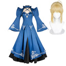 Cosplay Costume Saber Fate/ Stay Night Dress Blue Women Halloween Carnival Party Outfits