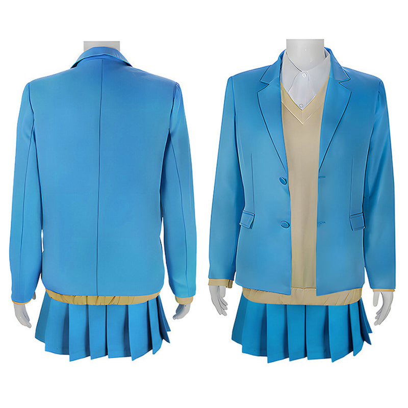 Blue Box Kano Chinatsu Women Blue Uniform Dress Party Carnival Halloween Cosplay Costume