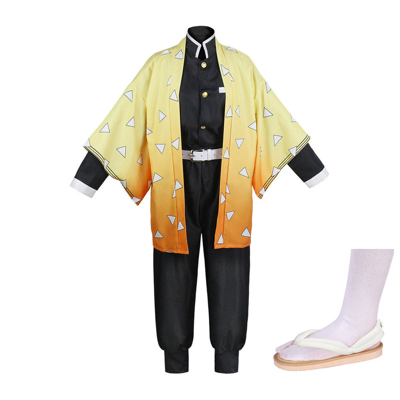 Agatsuma Zenitsu Kimono Outfits Halloween Carnival Suit Comic Con Cosplay Costume