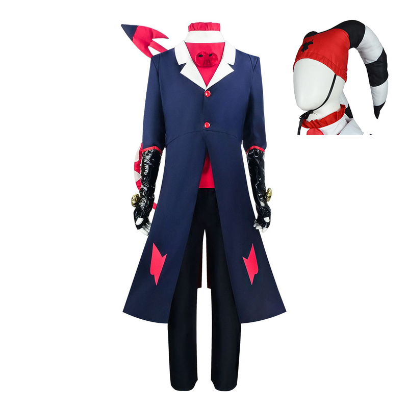 Helluva Boss Hazbin Hotel Blitzo Blue Outfit Party Carnival Halloween Cosplay Costume