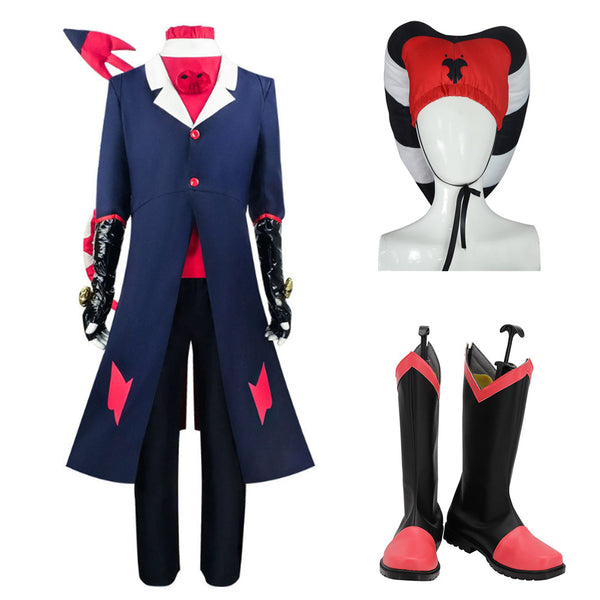 Helluva Boss Hazbin Hotel Blitzo Blue Outfit Party Carnival Halloween Cosplay Costume