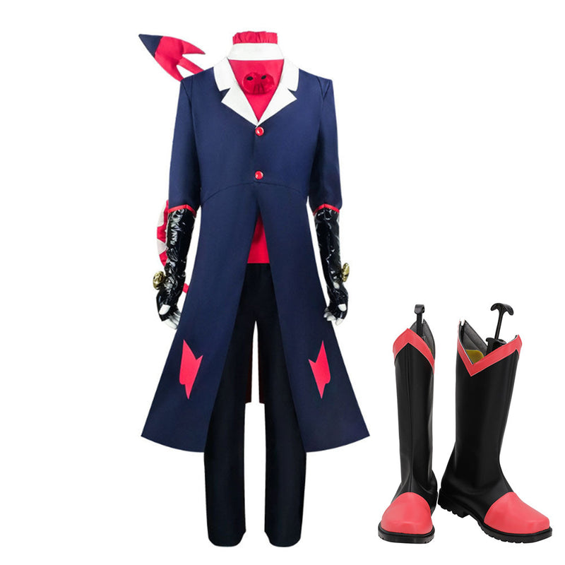 Helluva Boss Hazbin Hotel Blitzo Blue Outfit Party Carnival Halloween Cosplay Costume