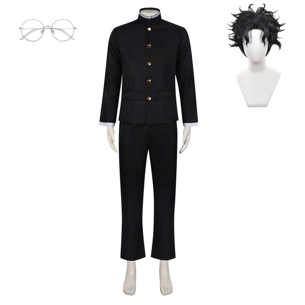 Dan da dan Ken Takakura Black Top Pants Set Party Carnival Halloween Cosplay Costume