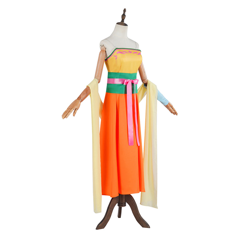 The Apothecary Diaries Maomao Women Orange Dress Carnival Halloween Cosplay Costume
