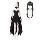 Cosplay Costume Akuma Homura Puella Magi Madoka Magica Gown Dress Black Women Halloween Carnival Party Outfits